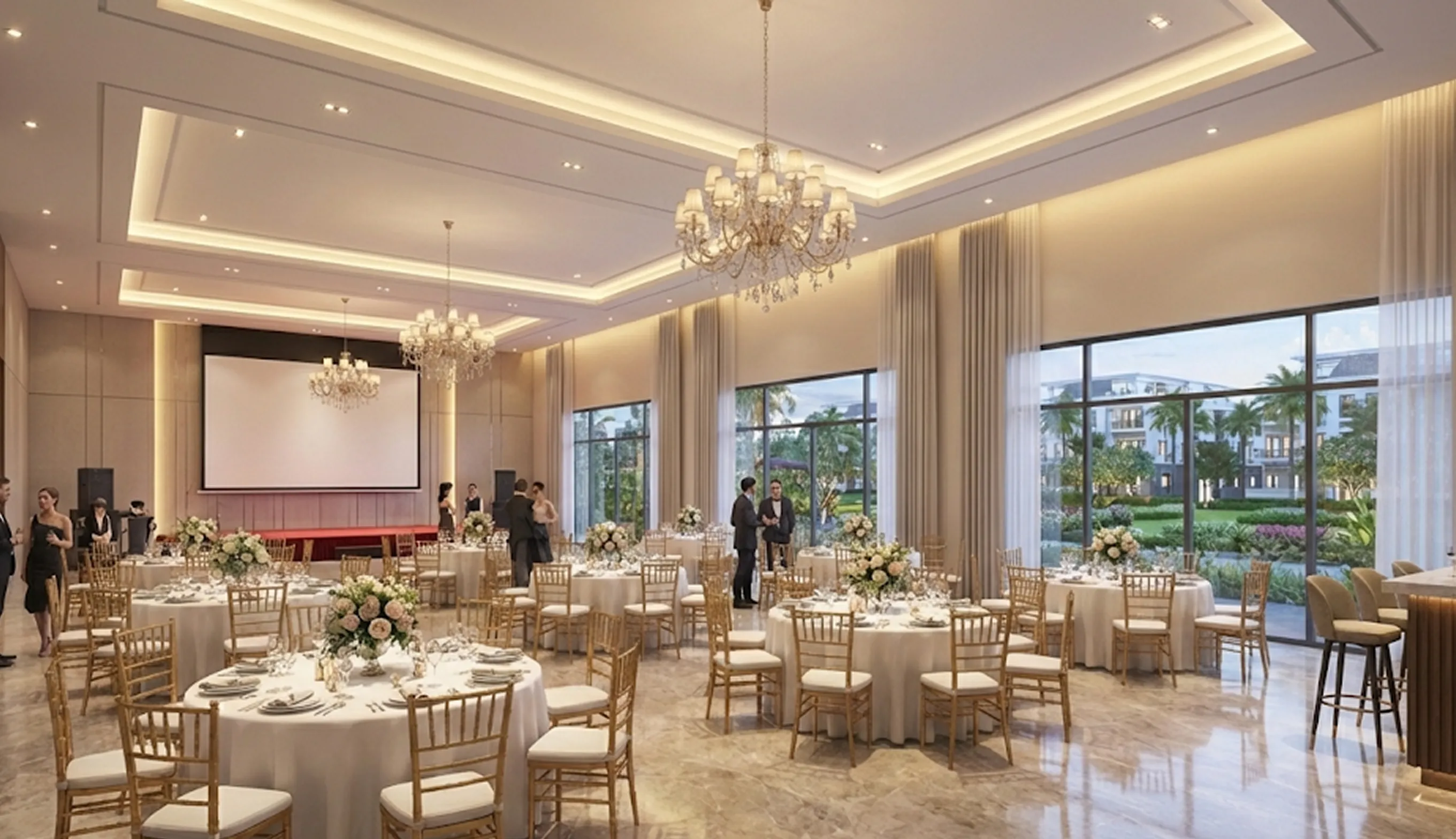 Banquet hall at Godrej Horizon Wadala