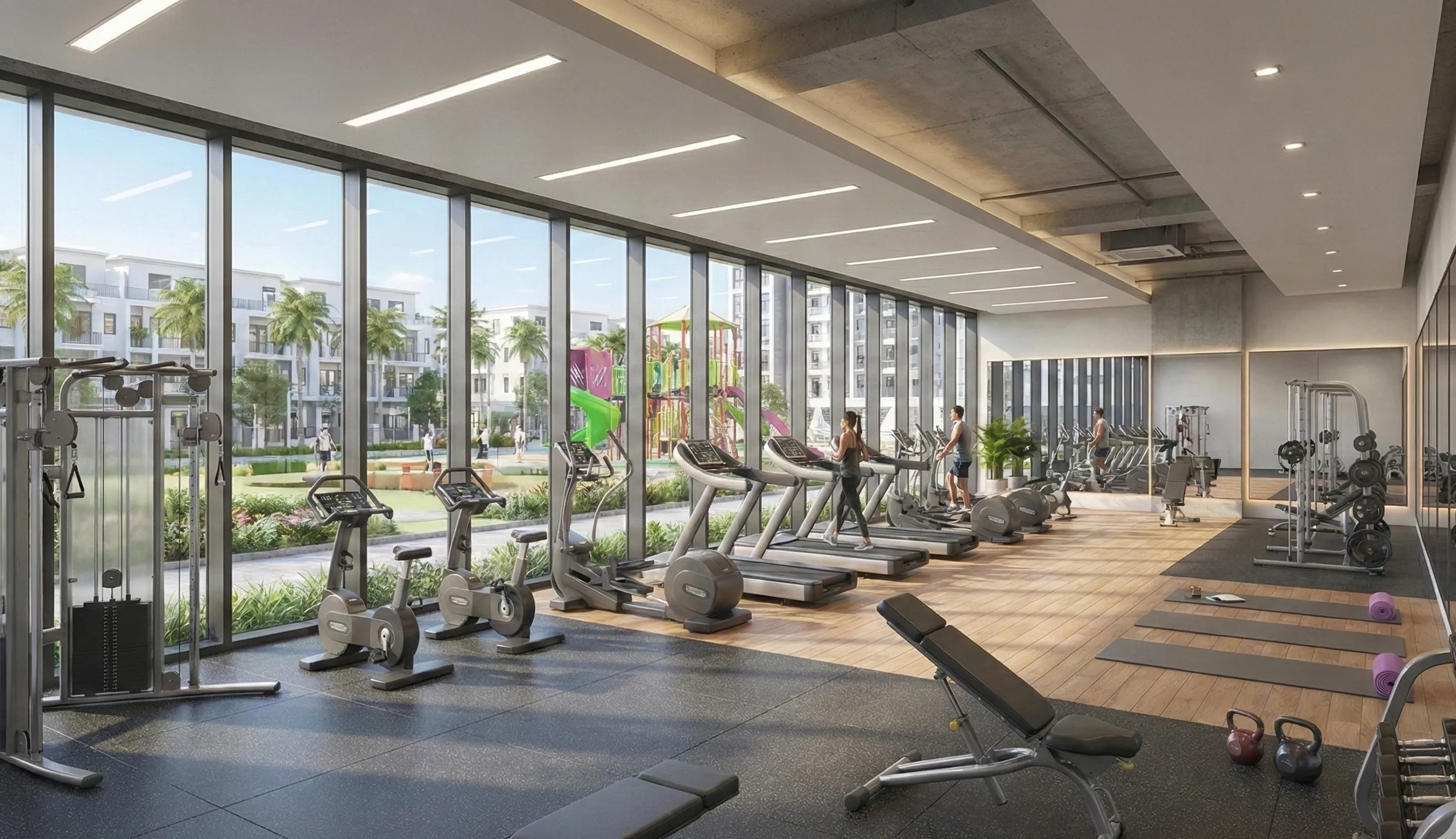 Yoga and wellness deck at Godrej Horizon Wadala